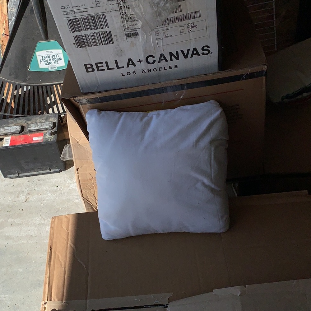 Yellow patch work pillow - Picture 2 of 2